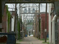MS Shot of alley / Memphis, Tennessee, United States Stock Footage
