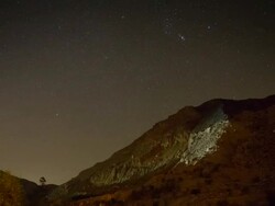 Starry sky timelapse with moonrise Stock Footage