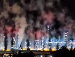 Refinery Night TIME LAPSE Stock Footage