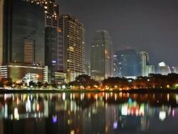 City lake Stock Footage