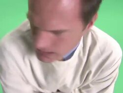 CU, HA, Man in straitjacket in studio Stock Footage