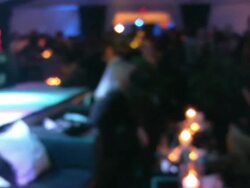 Bar, pub, restaurant, nightclub scene. Large group of people clubbing. Stock Footage