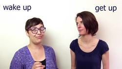 Vocabulary: Wake up vs Get up Instructional Video