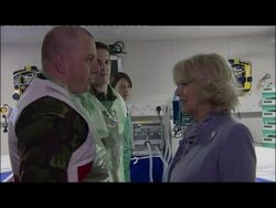 Camilla meeting and speaking with medical soldiers News Clip