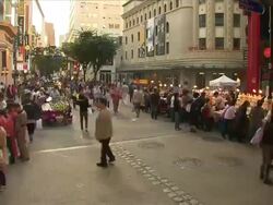 MS T/L People in Myeongdong shopping area / Seoul, South Korea  Stock Footage