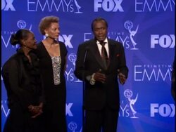 2007 Emmy Awards press room Stock Footage