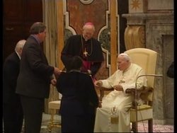 ITALY: POPE RECEIVES MEDAL OF HONOUR News Clip
