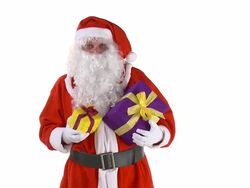 Santa With Presents Stock Footage