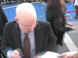 Matt Lucas Signs at Gnomeo And Juliet Premiere in Hollywood 01232011 113.19 at the Celebrity Sightings in Los Angeles at Los Angeles CA. (Footage by WireImage Video/GettyImages) Stock Footage