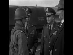 CAN 004 US ARMY CONVOYS PASS IN BOTH DIRECTIONS ON AUTOBAHN LEADING TO WEST BERLIN News Clip