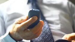Close up of a man using mobile phone Stock Footage