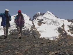 The ice at the top of Peru's Cordillera Blanca, the largest glacier chain in the tropics, is melting fast because of rising temperatures, and peaks are turning brown. News Clip