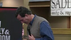 CLEAN: The effort of Rick Santorum, a Catholic Republican presidential candidate, to court the Christian conservative vote in Iowa appears to be paying off. News Clip