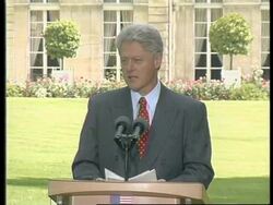 FRANCE: CLINTON MEETS PRESIDENT CHIRAC News Clip