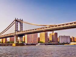 Manhattan bridge Stock Footage