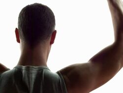 HD: Athlete Suffering Shoulder Pain Stock Footage