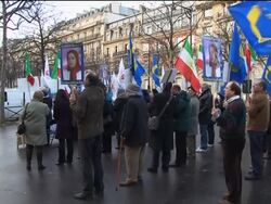 Iranian oppos activists rally in support of anti-govt protests in Iran News Clip