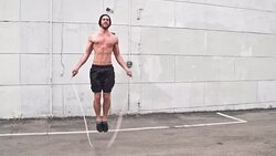 Athletic Male Workout gym Slow-Motion Stock Footage