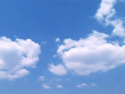 Summer clouds on the blue sky (time lapse) Stock Footage