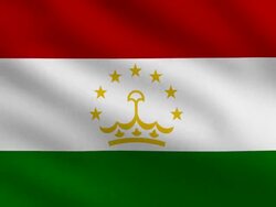 Tajikistan Flag Stock Footage