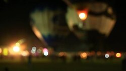 blur shot, Hot air balloon festival party Stock Footage