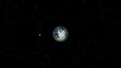 North Pole  - Virtual Reality 360 Degrees Zoom From Space Stock Footage