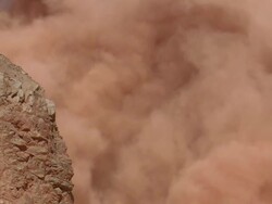 WS Blasting operation in quarry / Taben-Rodt, Rhineland-Palatinate, Germany Stock Footage