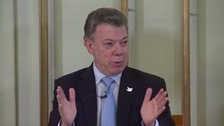 CLEAN : Nobel prize was tremendous push in Colombia peace: Santos News Clip