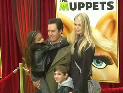 Mark-Paul Gosselaar (with family) at the The World Premiere of Walt Disney's 'The Muppets' at Hollywood CA. (Footage by WireImage Video/Getty Images Entertainment Video) Stock Footage
