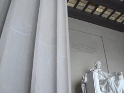 Abraham Lincoln Monument in Washington D.C. Stock Footage