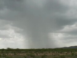 Timelapse Rain shaft falls from thunderstorm: micro burst, USA Stock Footage