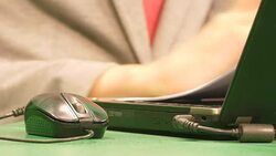 Young Woman Using Laptop Stock Footage