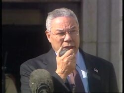 Powell pays tribute to embassy staff News Clip