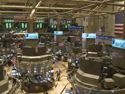 WS PAN View of trading floor of New York Stock Exchange / New York City, New York, USA Stock Footage