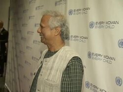 Muhammad Yunus at United Nations Every Woman Every Child Dinner 2012 Stock Footage