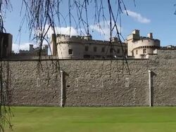 The walls of the Tower of London, London Stock Footage