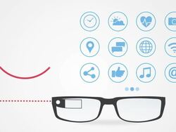 Smart glasses with applications Stock Footage