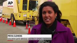 The Golden Gate Bridge will close to private vehicles starting after midnight Friday so that workers can install a moveable median barrier. (Jan. 9) News Clip