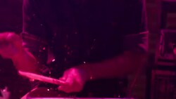 A drummer plays drums covered in glitter. Stock Footage
