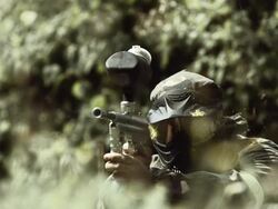 Paintball Shooting (Super Slow Motion) Stock Footage