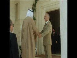 UNUSED 5/12/80 SAUDI ARABIAN DEPUTY PRIME MINISTER GREETED BY HUSSEIN News Clip