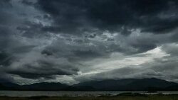 Storm clouds Time Lapse Reservoir Area Stock Footage