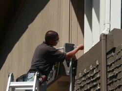 Electrical Contractors Install Conduit Stock Footage