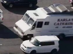 Time lapse overhead shot, traffic races right to left on interstate highway. Stock Footage
