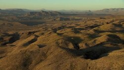 Chisos Mountain foothills in Big Bend National Park, Texas. Stock Footage