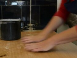 MS TS Shot of female potter forms handle for pitcher at pottery / Landshut, Bavaria, Germany Stock Footage