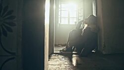 Despaired woman trapped in negativity Stock Footage