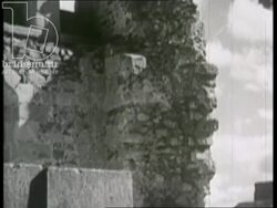 Weaving and threading in Aubusson. Town sites. France 1930s Stock Footage