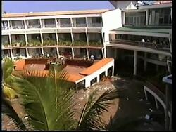 Amateur footage of wave crashing into resort News Clip