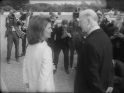 Jacqueline Kennedy Visits with Irish President Eamon De Valera Stock Footage
